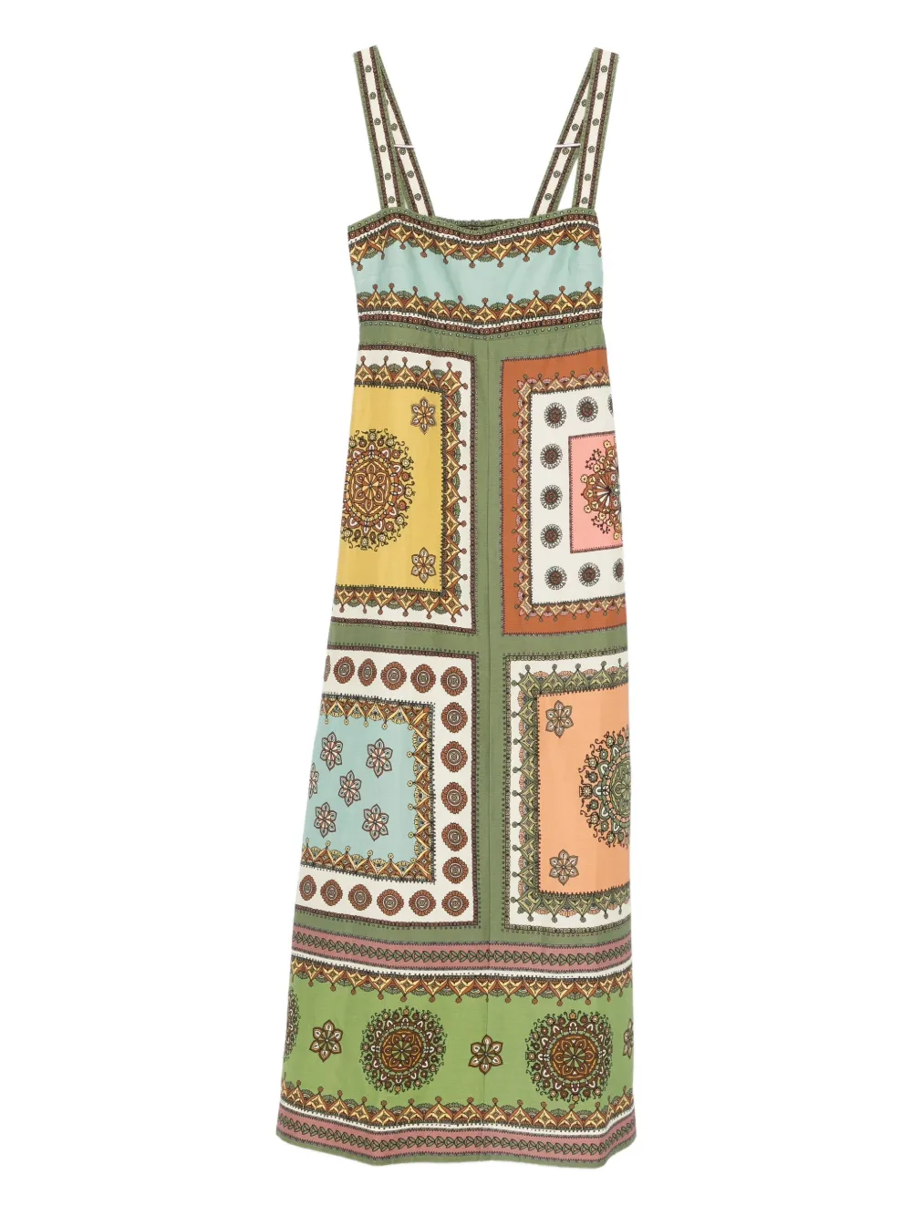 ALEMAIS print-design midi dress - Verde