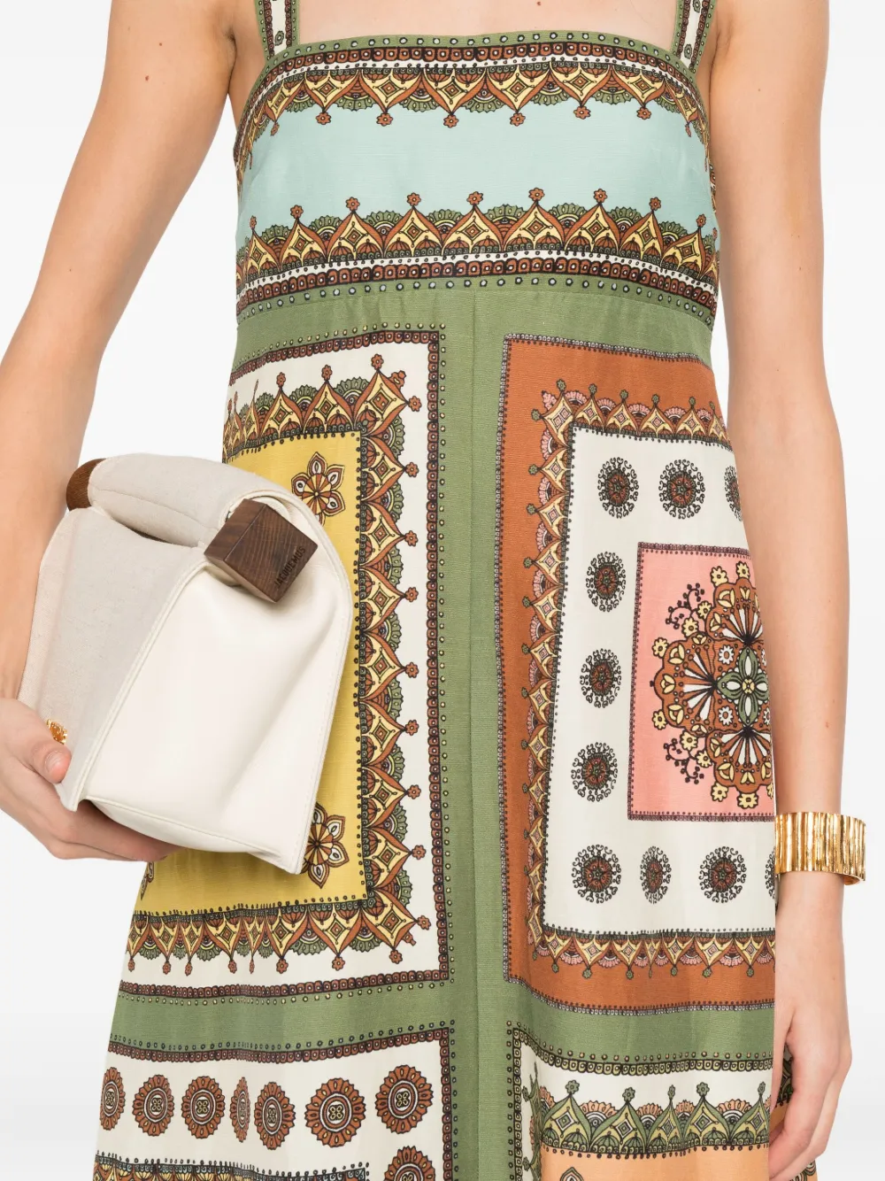 Alemais Print-design Midi Dress In Green