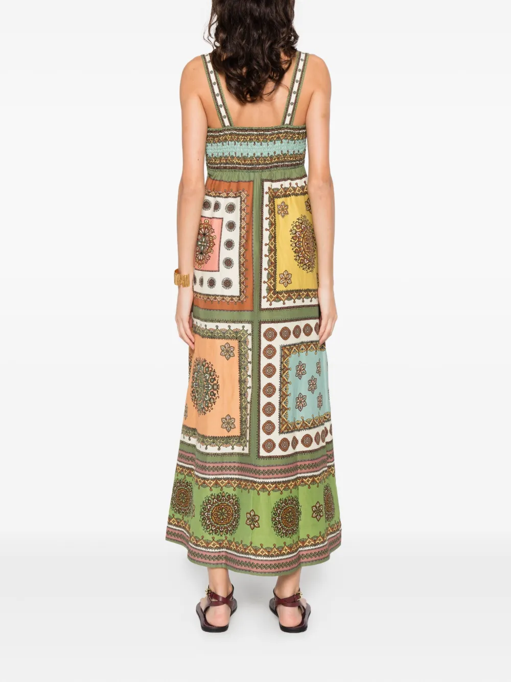 Alemais Print-design Midi Dress In Green