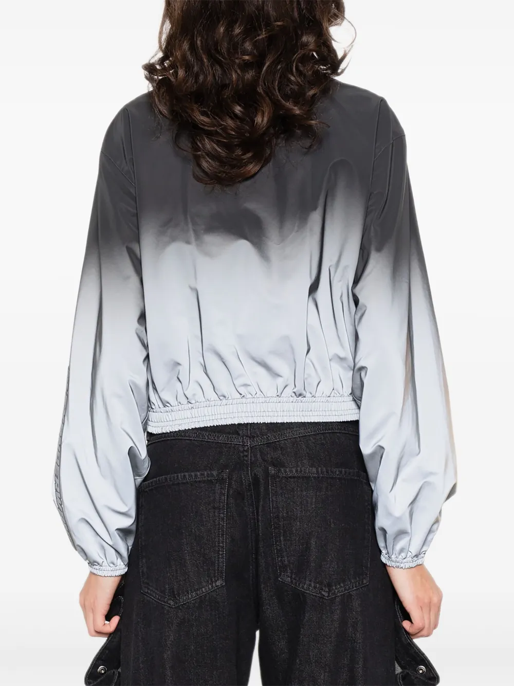 Alexander Wang Ombre Zip Jacket In Black