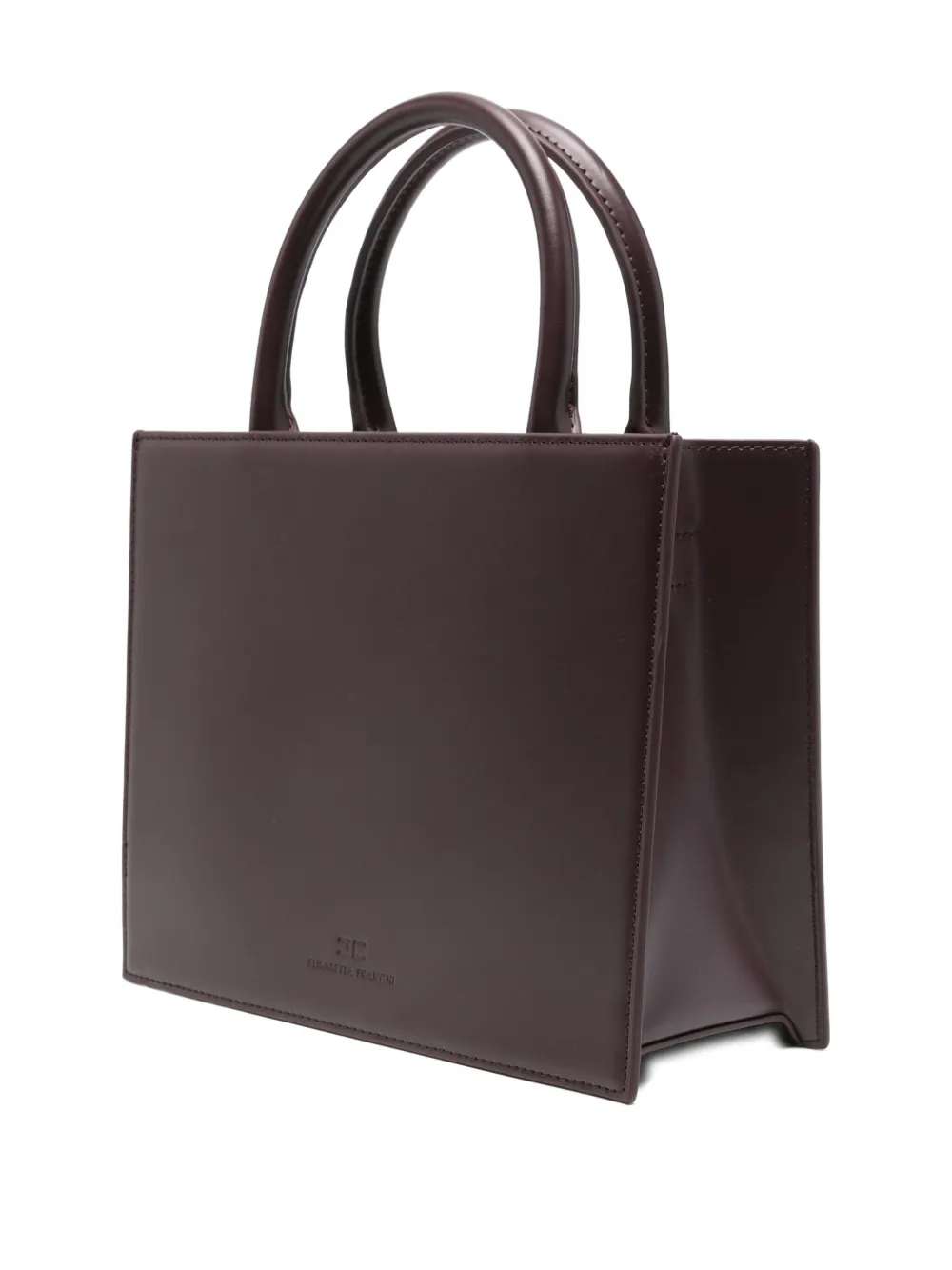 Elisabetta Franchi Shopper met logo applicatie Paars