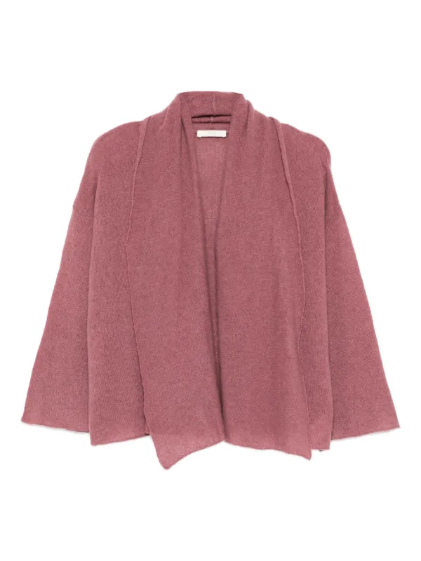 Fedeli Open-front Cardigan in Pink