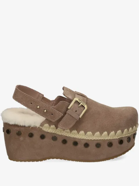 Mou 67mm stud-embellished mules