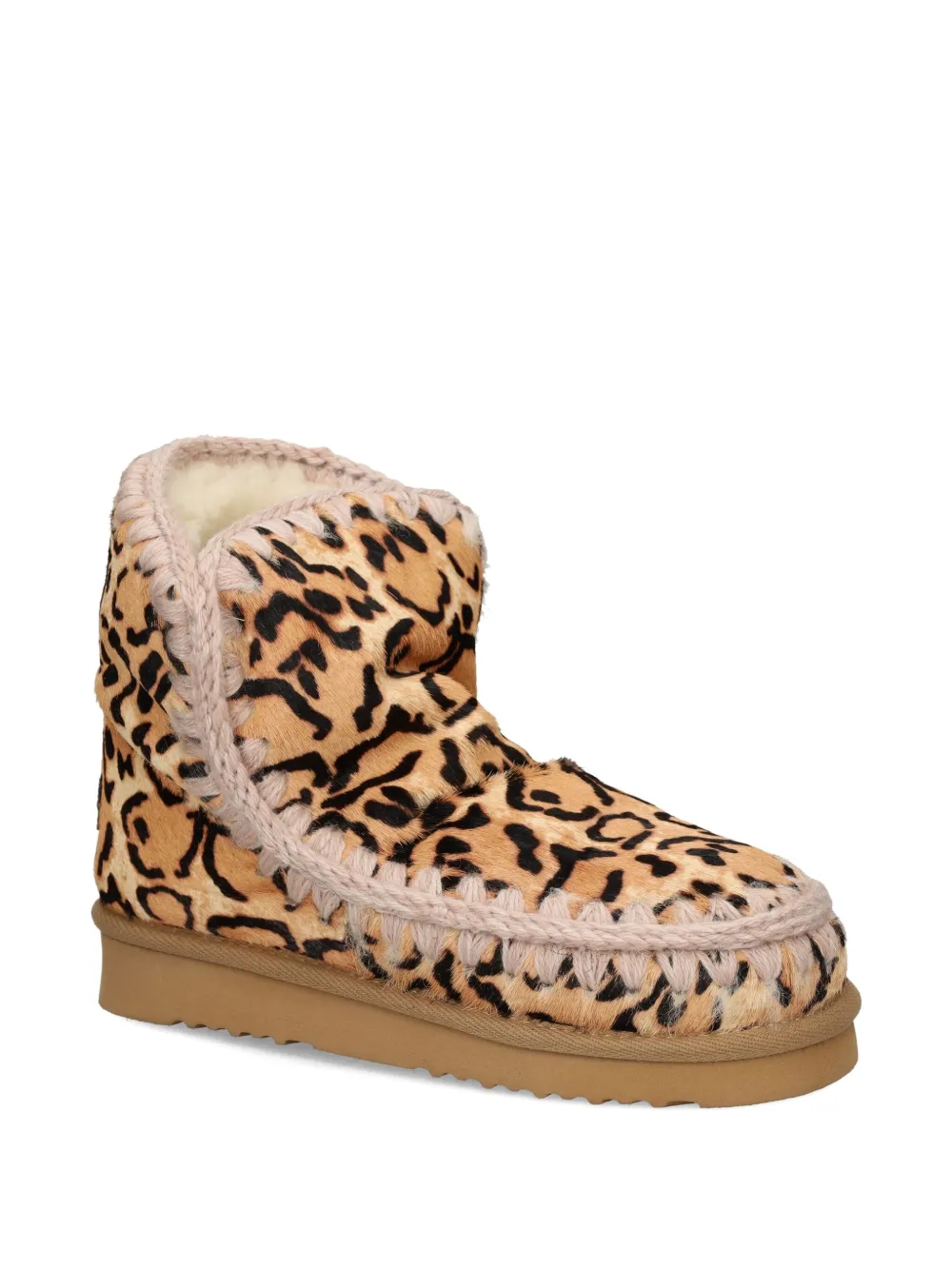 Mou Animal-print Ankle Boots In Multi