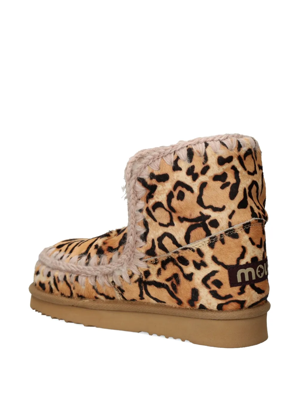 Mou Animal-print Ankle Boots In Multi