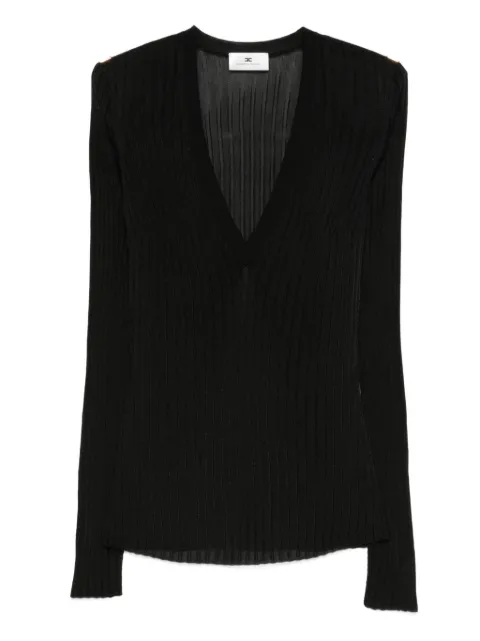 Elisabetta Franchi V-neck ribbed top