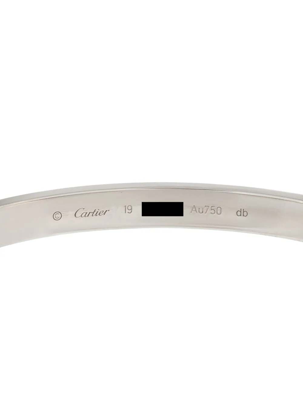 Pre-owned Cartier 18k White Gold Love Bracelet In Silver