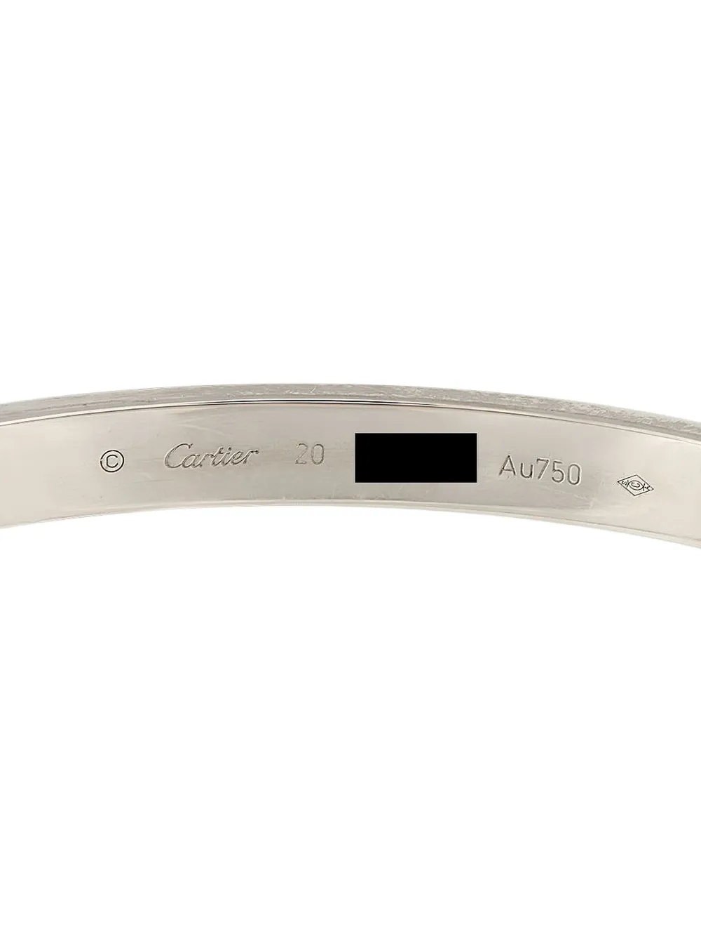 Pre-owned Cartier 18k White Gold Love Bracelet In Silver