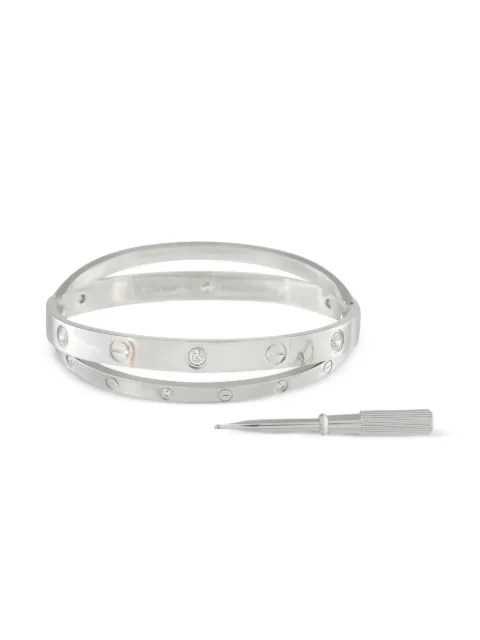 Cartier 18K white gold Love diamond bracelet