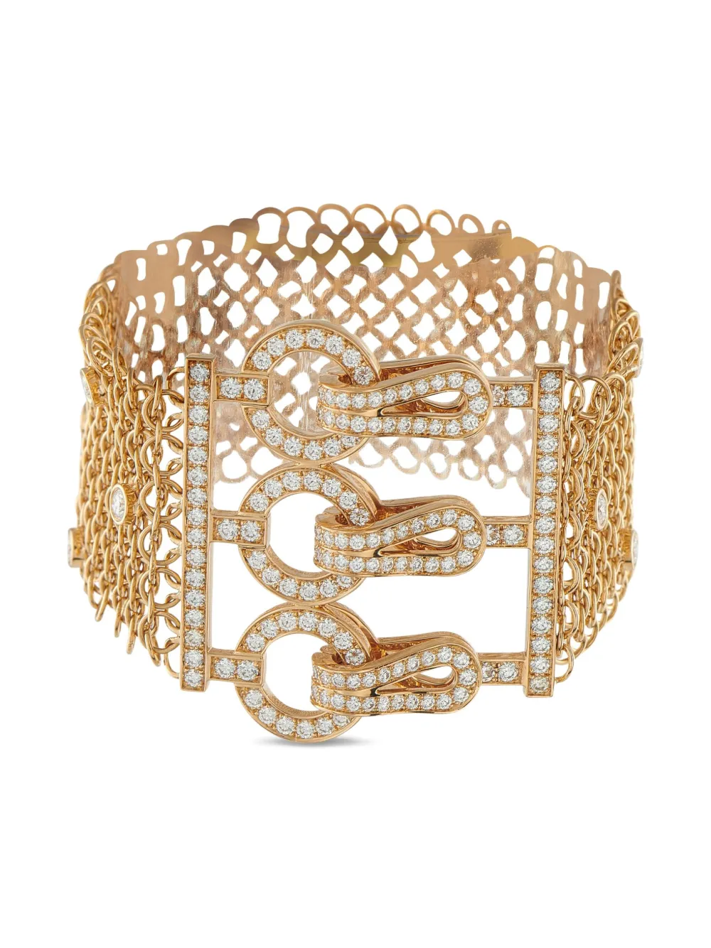 Cartier アグラフ ダイヤモンド ブレスレット 18Kイエローゴールド - ゴールドトーン