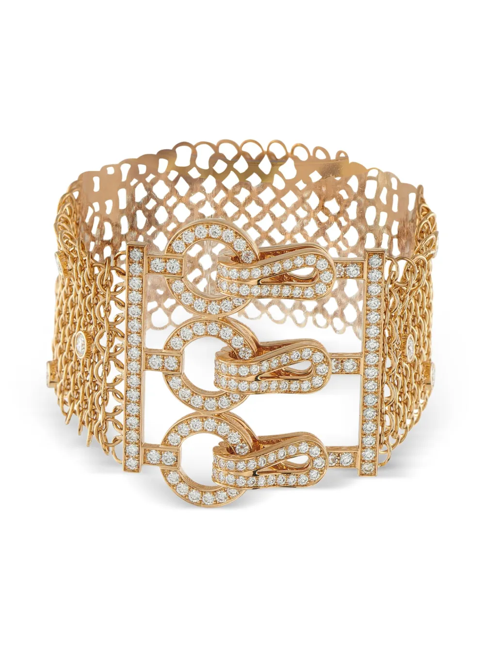 Cartier アグラフ ダイヤモンド ブレスレット 18Kイエローゴールド - ゴールドトーン