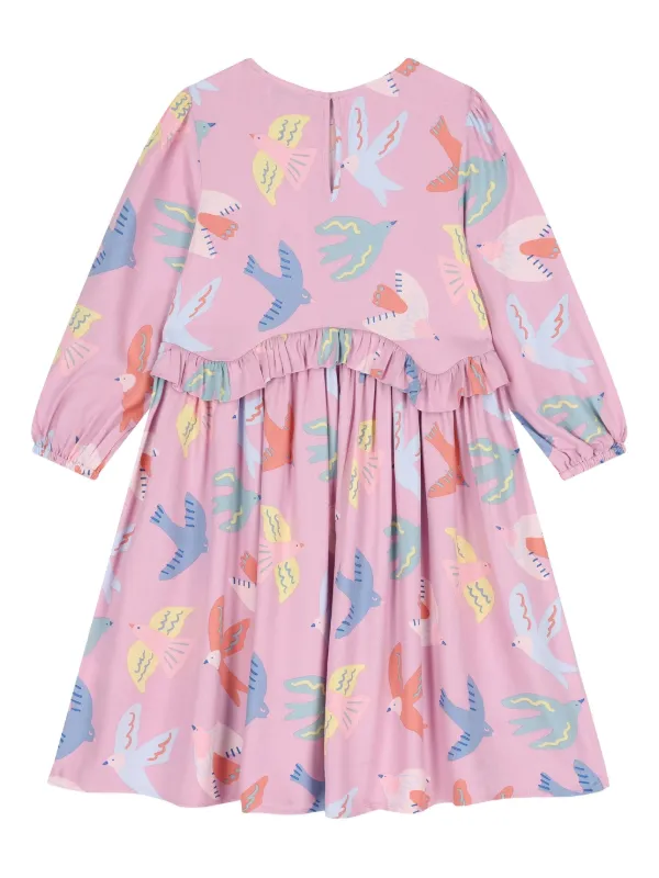 pink dress with birds Buy Pink Stripe Embroidered Tropical Bird Midi Dress from Next USA