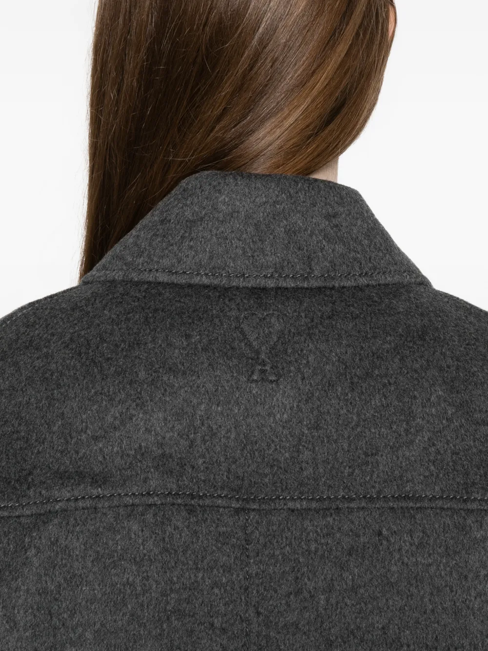 AMI Paris button pocket jacket Grijs