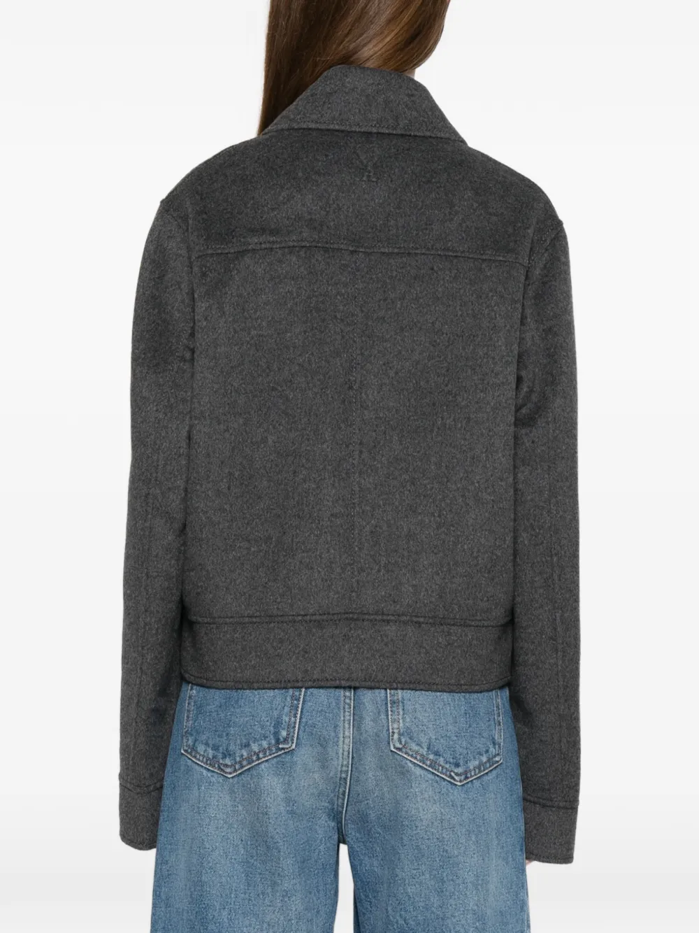 AMI Paris button pocket jacket Grijs