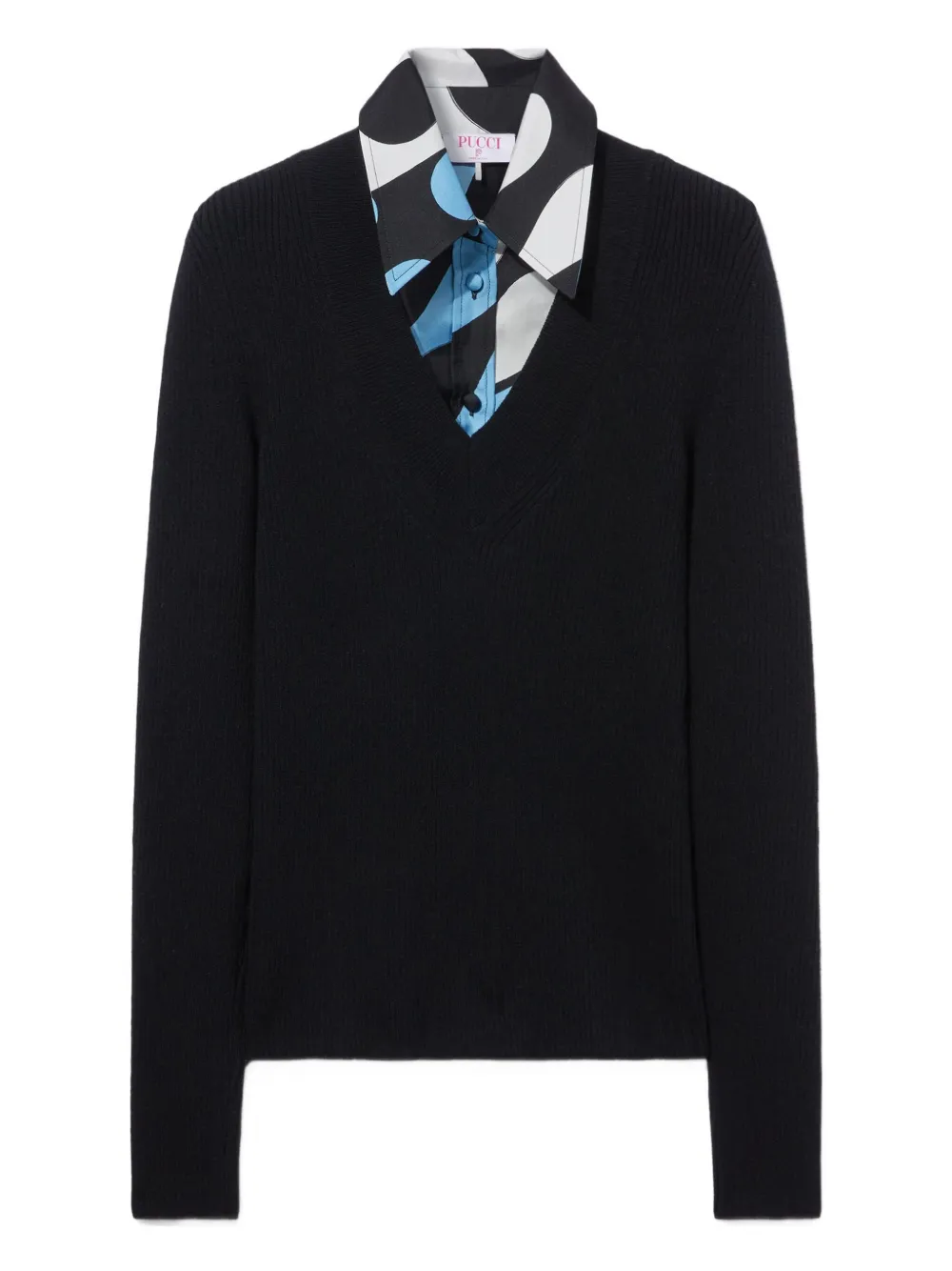 PUCCI layered top | Black | Image 1