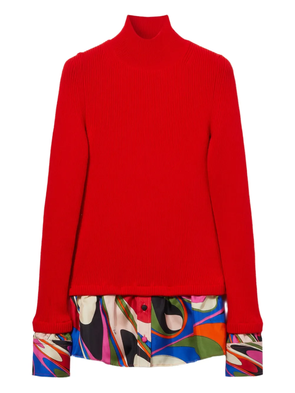 Pucci Onde-print Sweater In Red