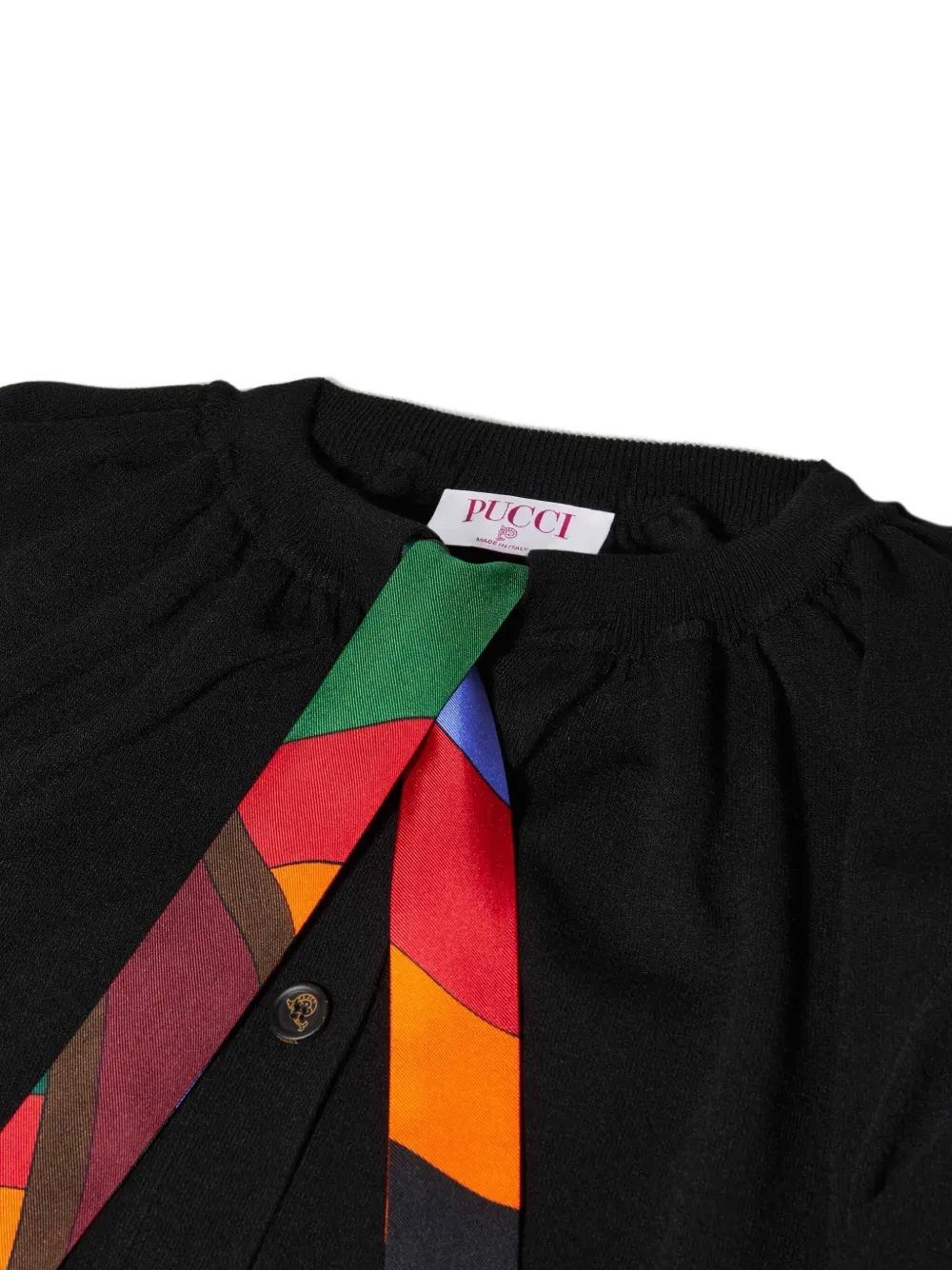 Pucci Print Silk-twill Cardigan In Black