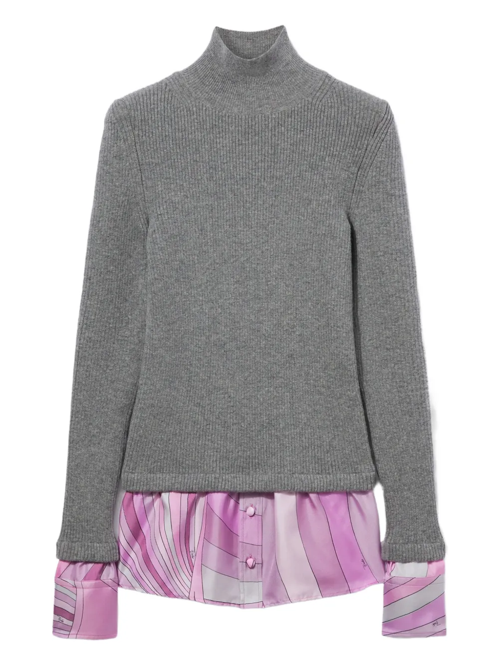 Pucci Iride-print Roll-neck Sweater In Multi