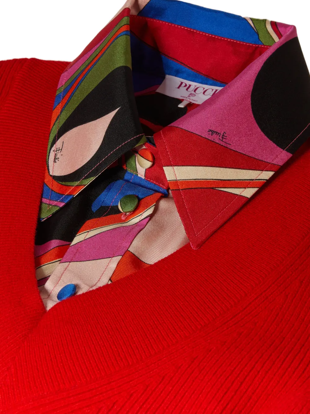 PUCCI Trui met ronde print Rood