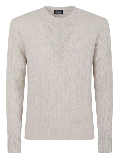 Drumohr cable-knit crew-neck sweater