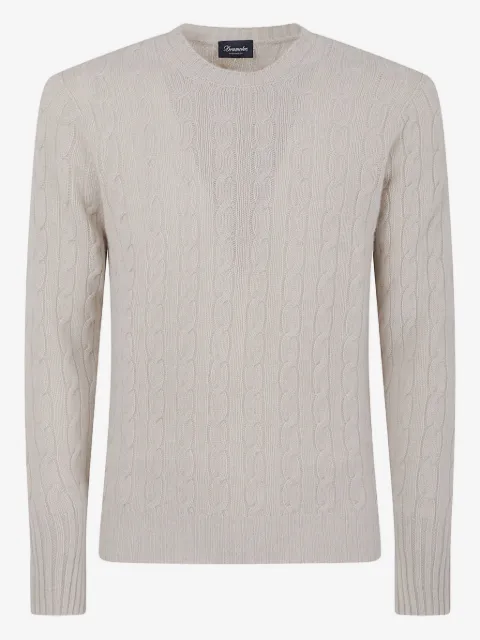 Drumohr cable-knit crew-neck sweater