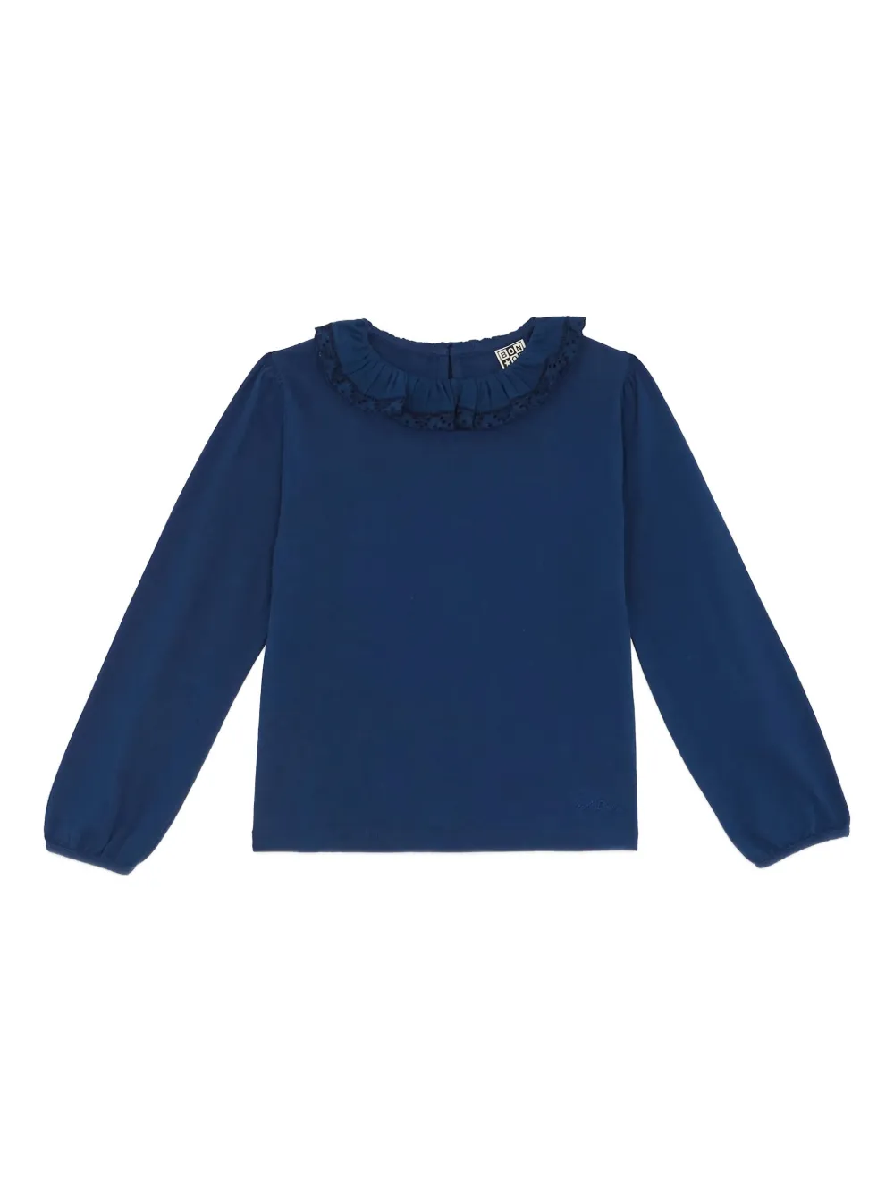 Bonton playera con volantes en el cuello | azul | Image 1