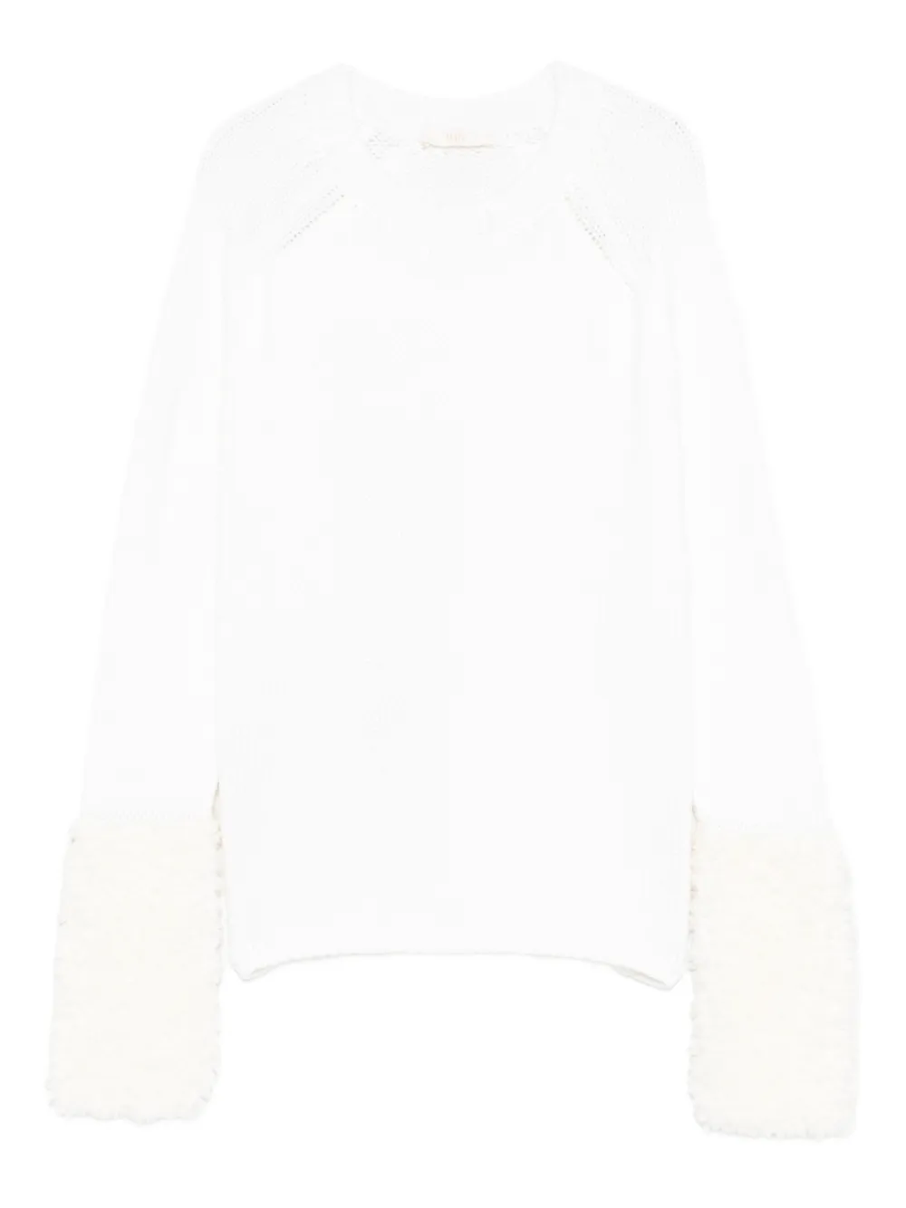 Fedeli Olivina Textured-cuff Sweater In Neutral