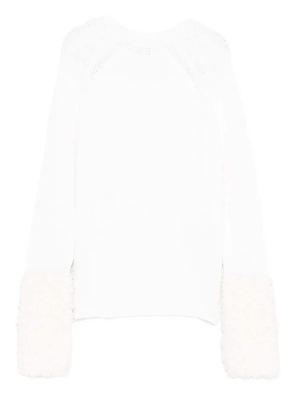 Fedeli Olivina Textured-cuff Sweater In Neutral