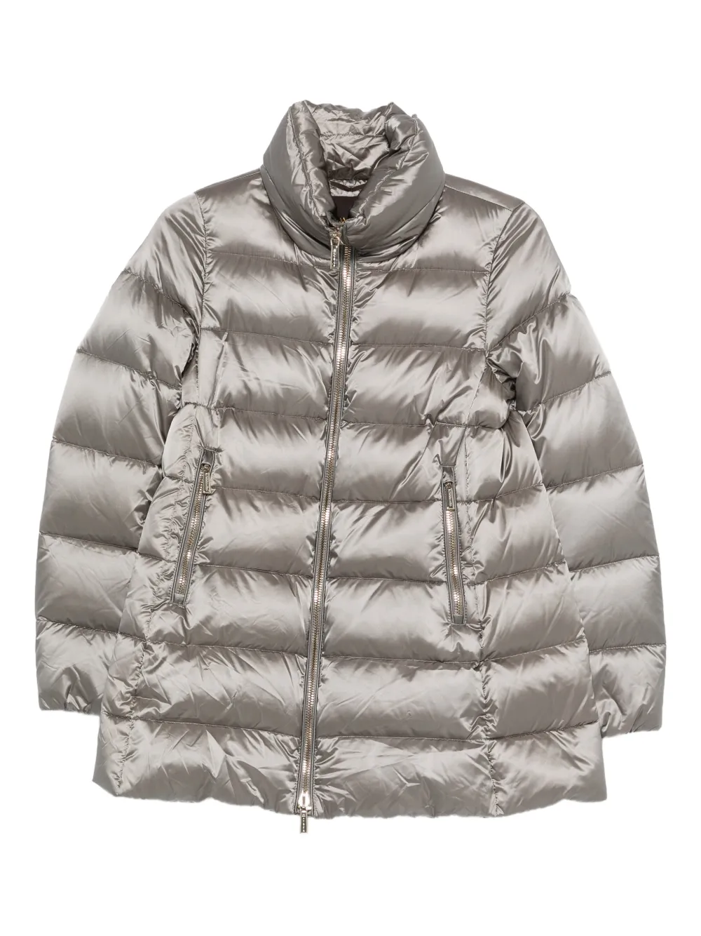 Moorer Quilted-design Coat In Metallic