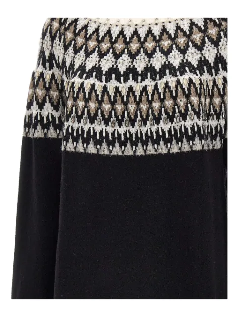 ELENA MIRO` geometric embellished mini dress