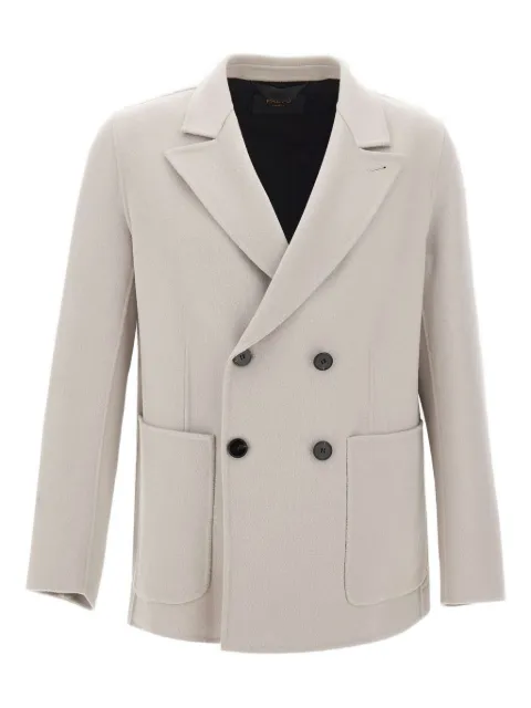Paltò double-breasted peak-lapels blazer