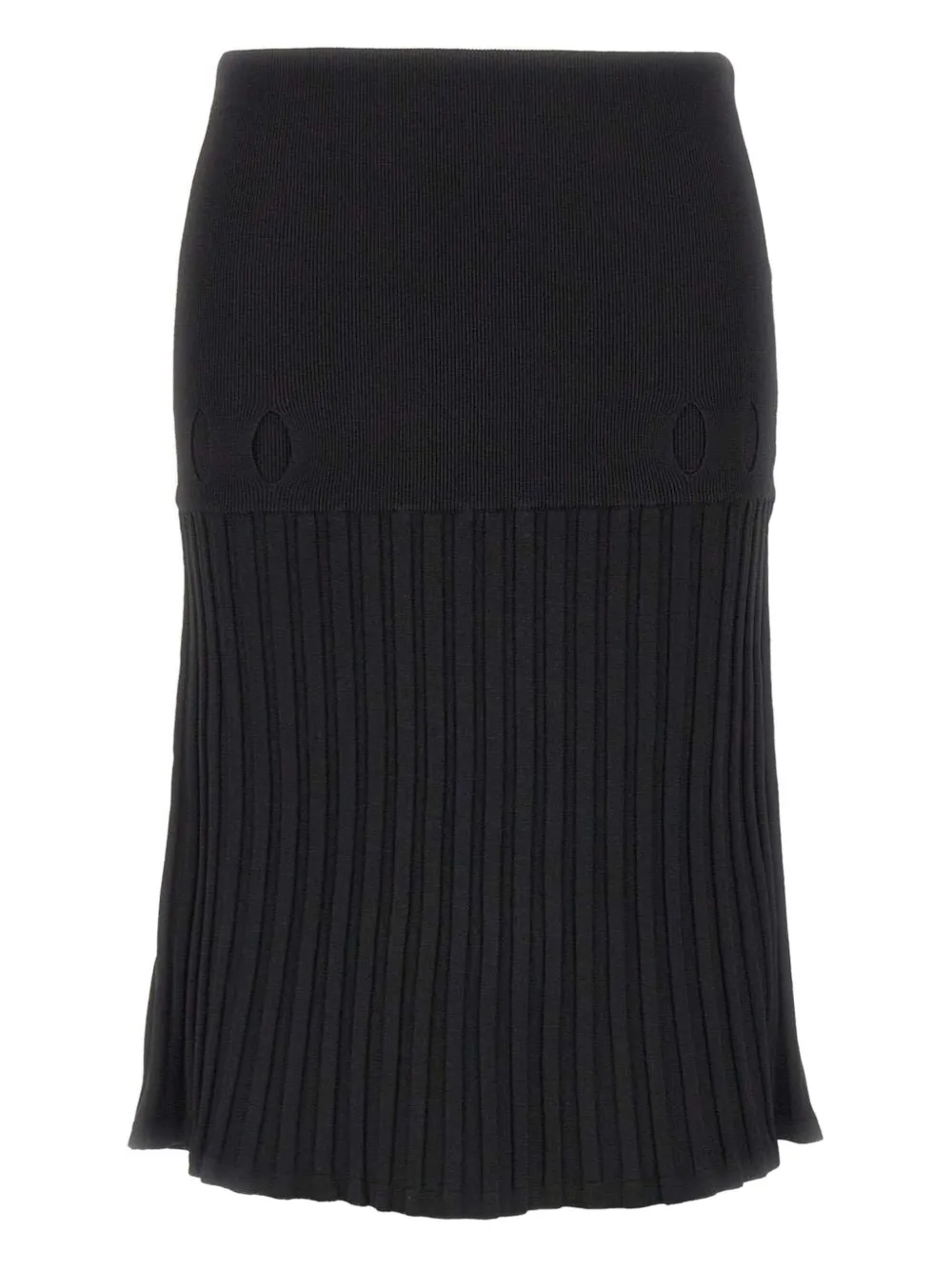 A. ROEGE HOVE pleated cut-out skirt - Zwart