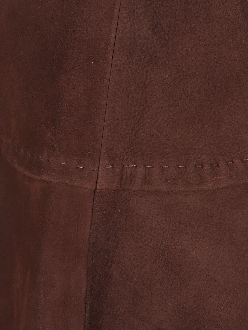 Alice And Olivia Sosie Suede Panelled Midi Skirt In Brown