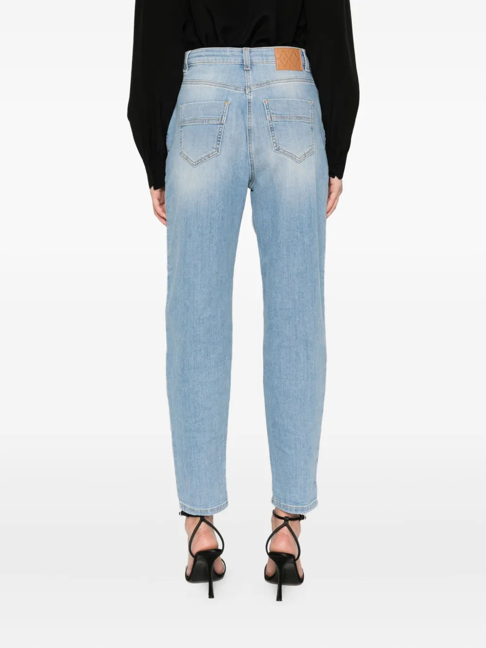 Elisabetta Franchi Chain Tassel Trousers In Blue