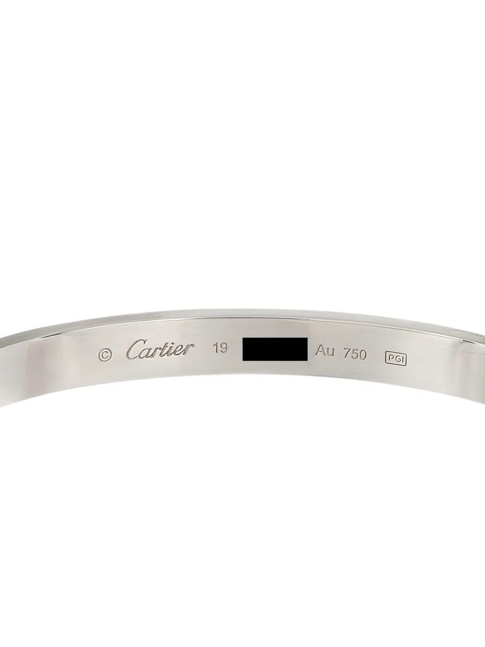 Pre-owned Cartier 18k White Gold Love Bracelet In Silver