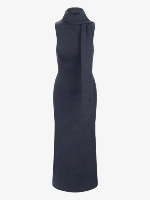 STAUD turtleneck midi dress