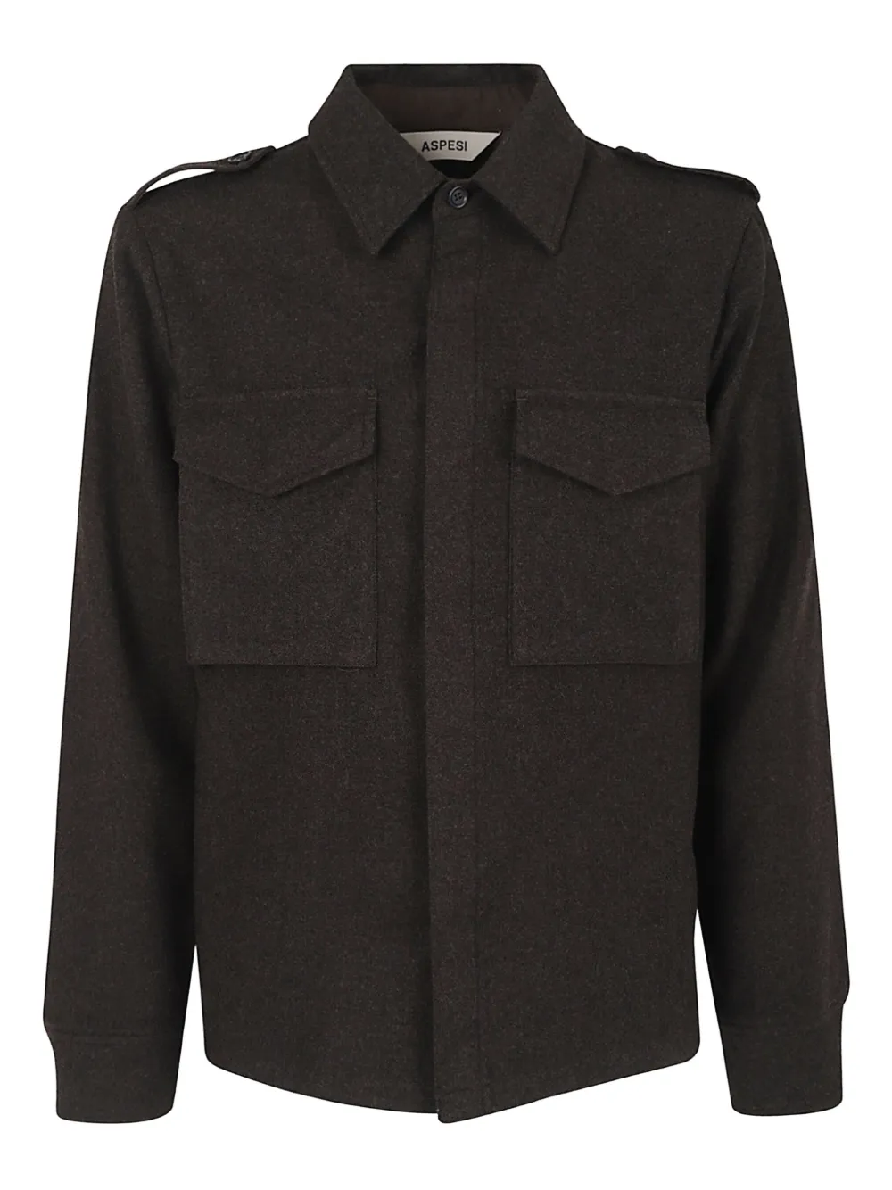 Aspesi Long-sleeve Shirt In Brown