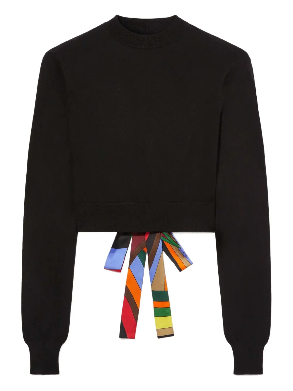 Pucci X Camille Miceli Iride-print Long-sleeve Sweater In Black