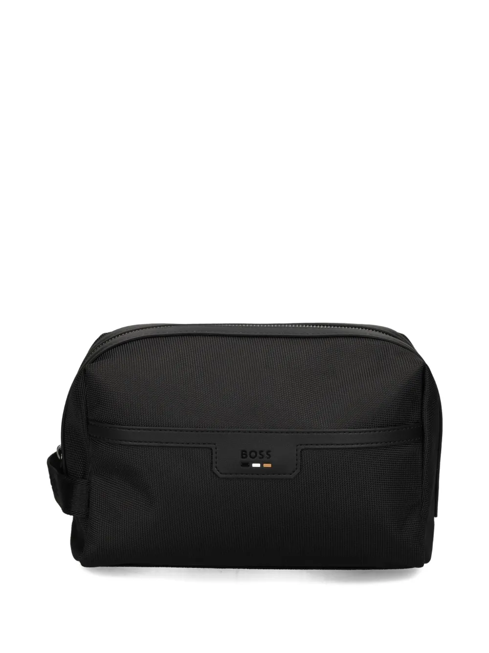 BOSS logo-detail zipped wash bag - Schwarz