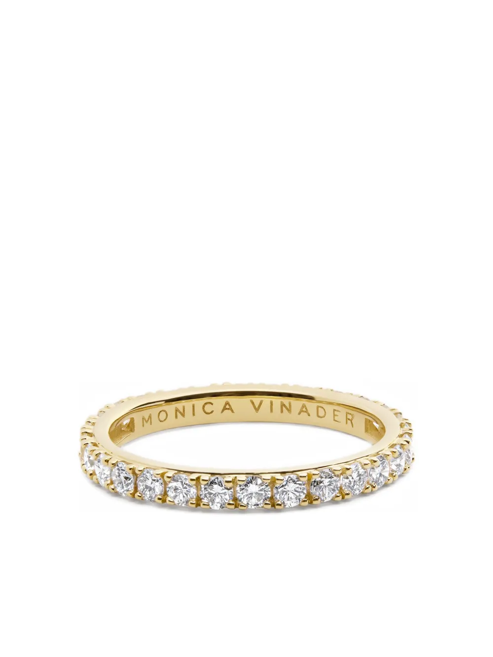 Monica Vinader Anello Eternity con diamanti - Oro