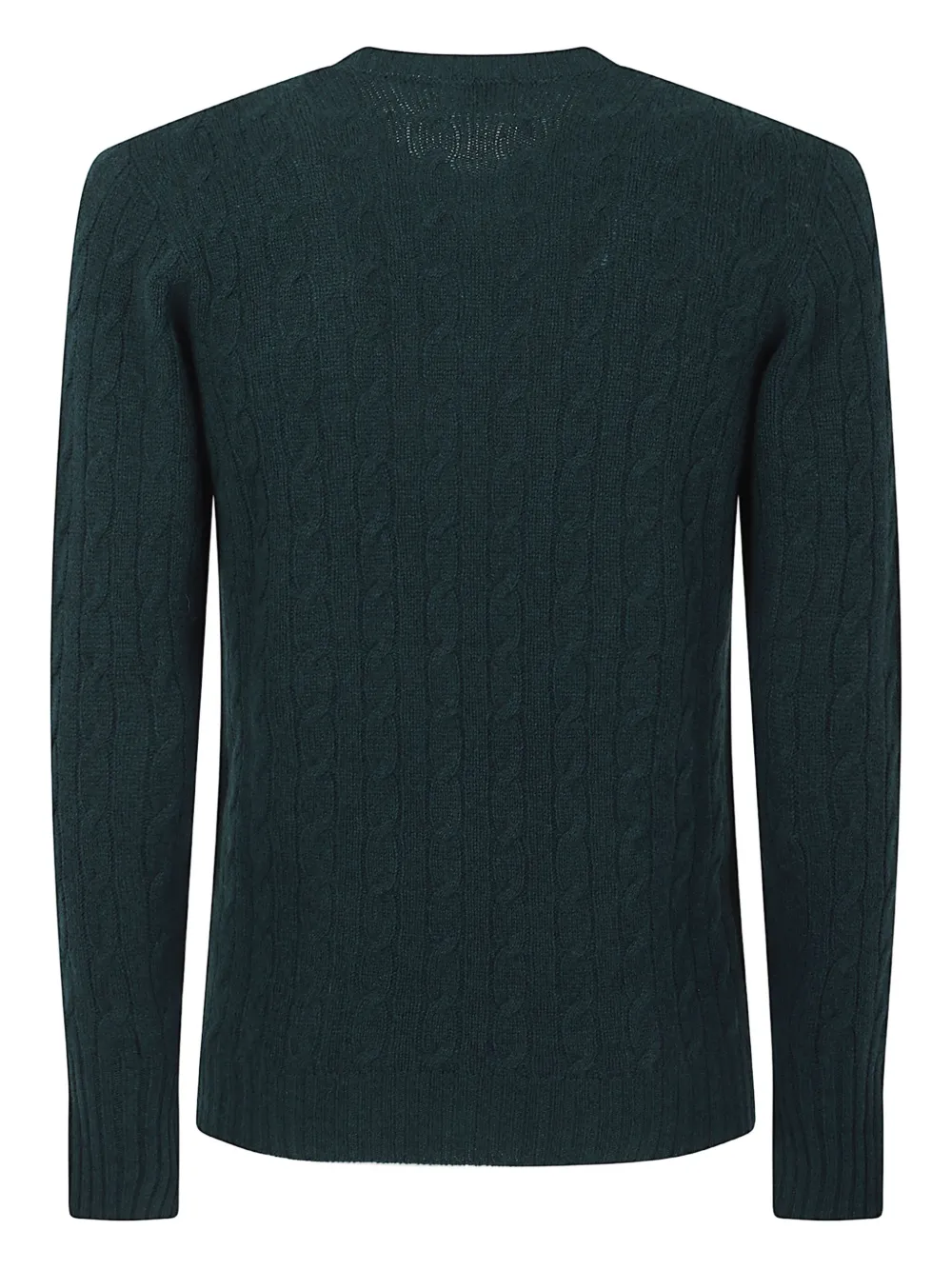 Drumohr Cable-knit Crew-neck Sweater In Green