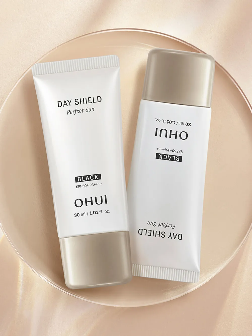 Ohui Day Shield Perfect Sun Black Sunscreen (set Of Two) In White