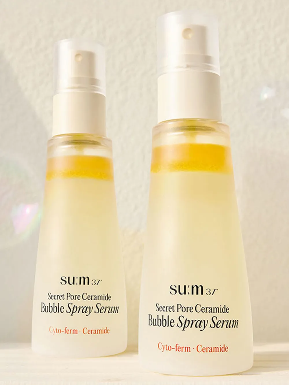 Su:m37º Secret Pore Ceramide Bubble Spray Serum (pack Of Two) In Yellow