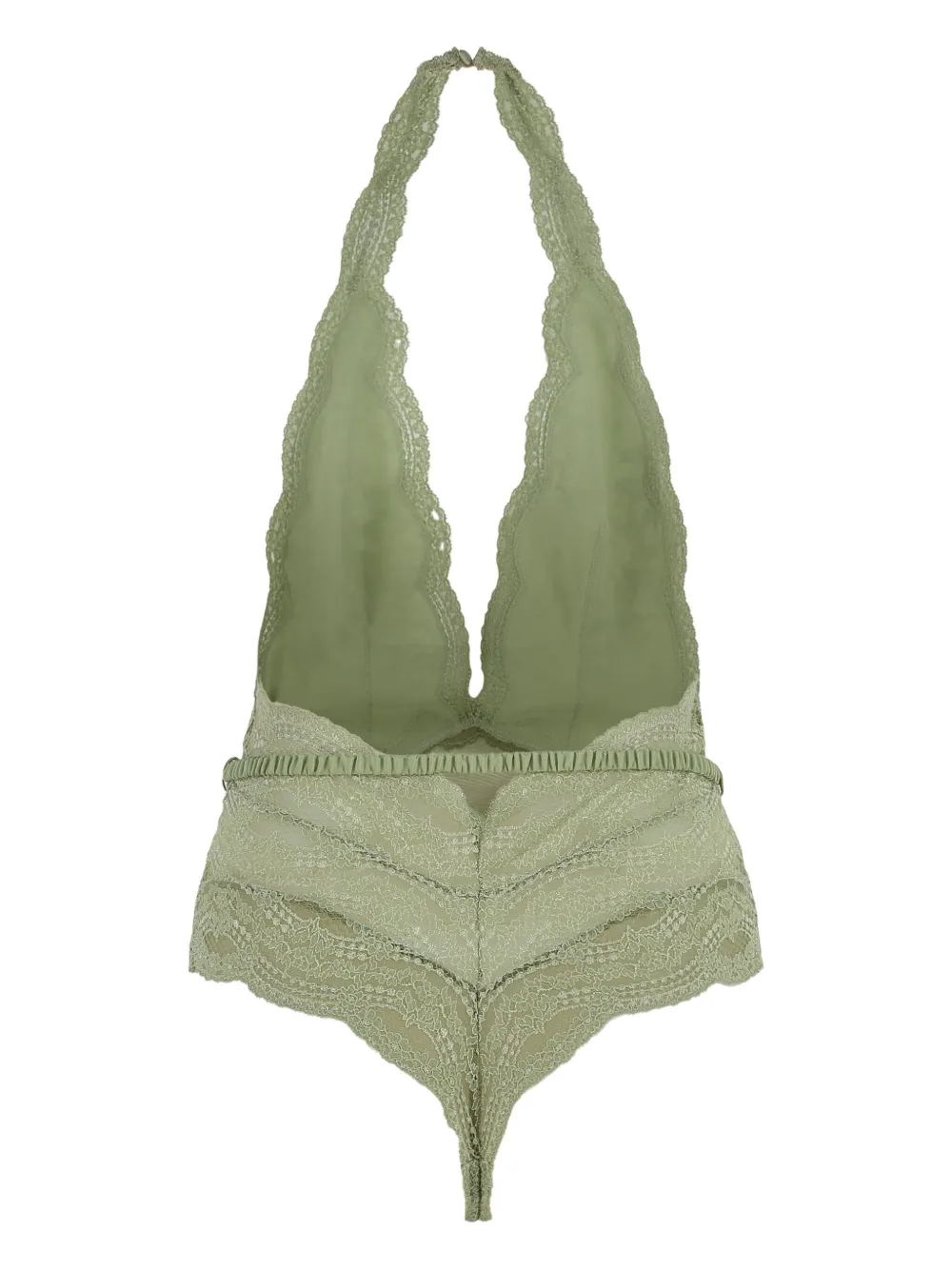 Gucci Floral-lace Bodysuit In Green