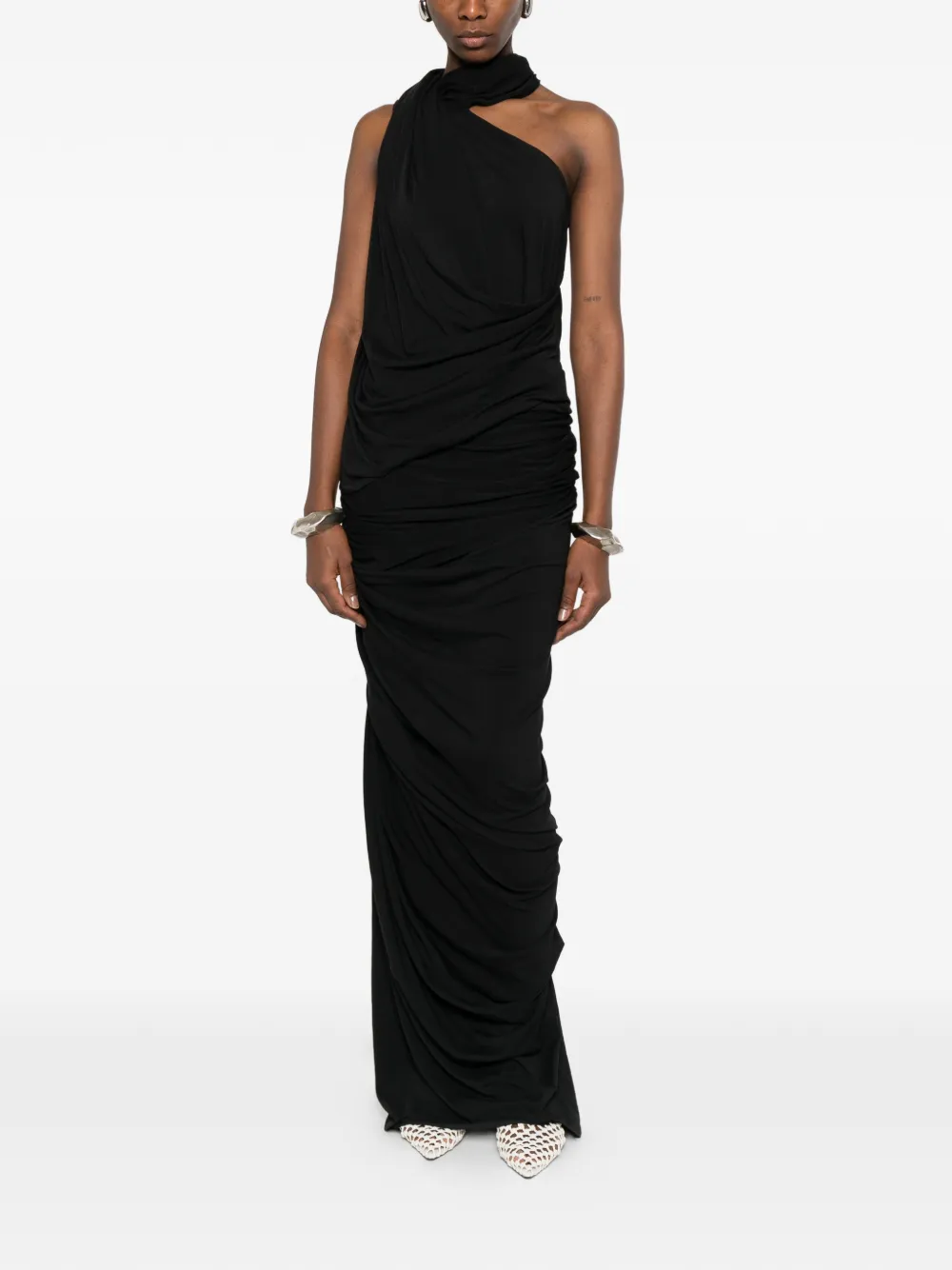  Entire Studios Dia Draped-detail Maxi Skirt - Black 