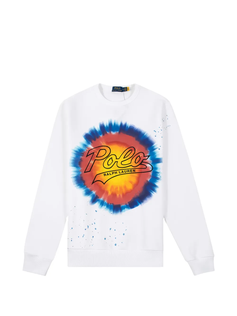 Polo Ralph Lauren logo tie-dye sweatshirt - Bianco