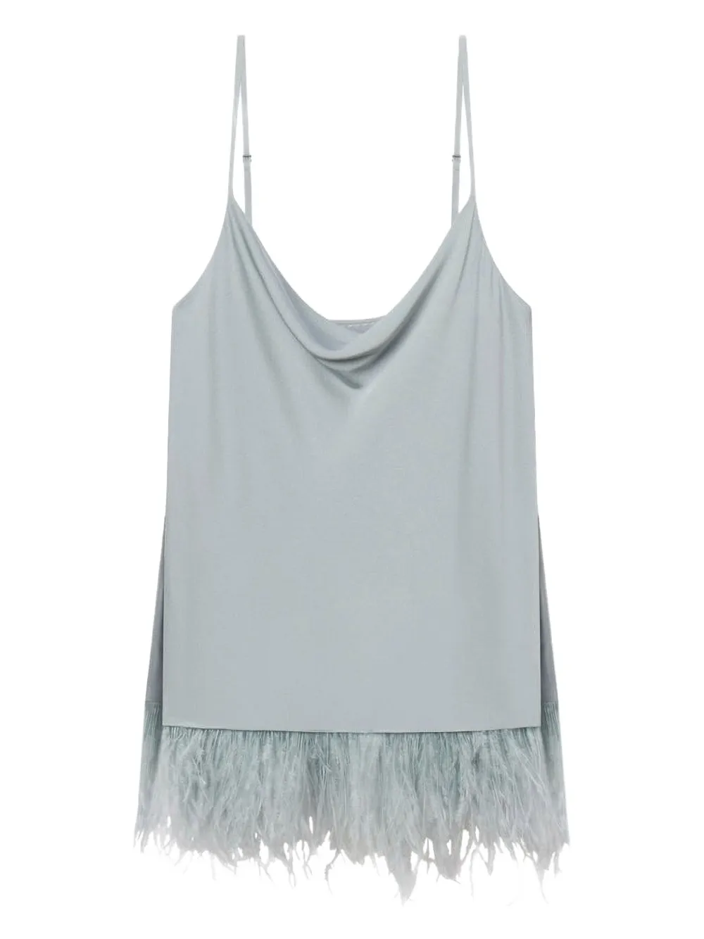 A.L.C. Eliza feather-trim top | bleu | Image 1