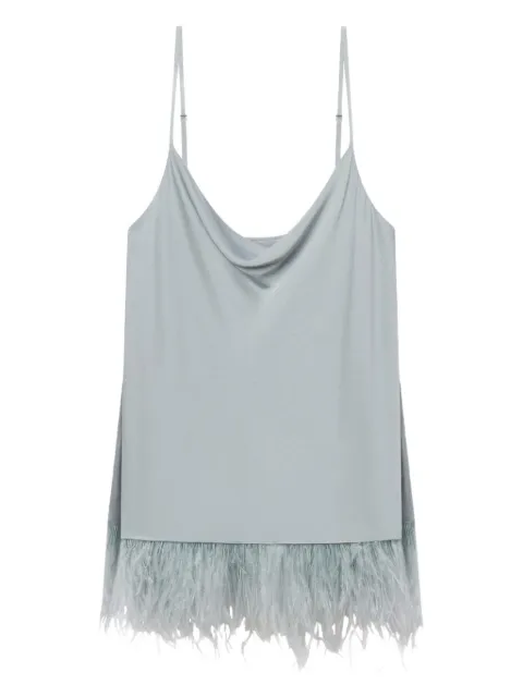 A.L.C. Eliza feather-trim top