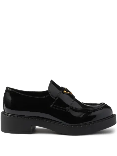 Prada patent-finish leather loafers