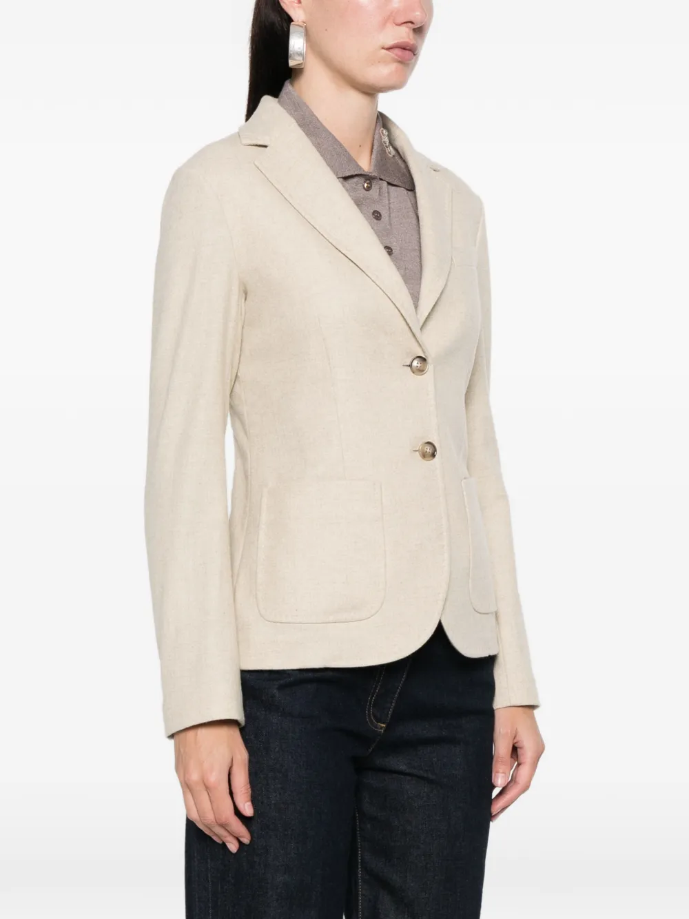 Circolo 1901 Buttoned Blazer In Neutral